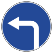 Дорожный знак 4.1.3 «Движение налево» (металл 0,8 мм, II типоразмер: диаметр 700 мм, С/О пленка: тип А коммерческая)